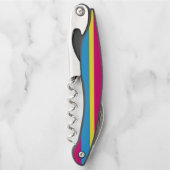 SlipperyJoe pansexual Stolz Fahne rosa Bernstein Kellnermesser (Vorderseite)