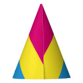 SlipperyJoe pansexual Stolz Fahne rosa Bernstein Partyhütchen (Rückseite)