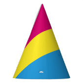 SlipperyJoe pansexual Stolz Fahne rosa Bernstein Partyhütchen (Links)