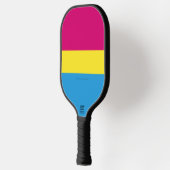 SlipperyJoe pansexual Stolz Fahne rosa Bernstein Pickleball Schläger (Links)