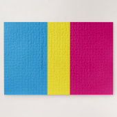 SlipperyJoe pansexual Stolz Fahne rosa Bernstein Puzzle (Horizontal)