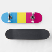 SlipperyJoe pansexual Stolz Fahne rosa Bernstein Skateboard (Horizontal)