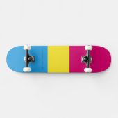 SlipperyJoe pansexual Stolz Fahne rosa Bernstein Skateboard (Horizontal)