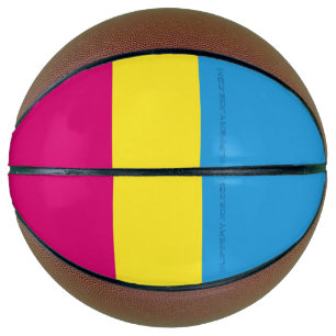 SlipperyJoe pansexuelle Pride-Flagge pink Bernstei Basketball