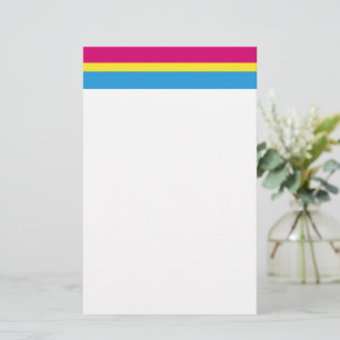 SlipperyJoe pansexuelle Pride-Flagge pink Bernstei Briefpapier