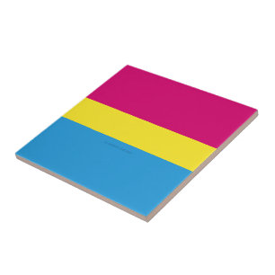 SlipperyJoe pansexuelle Pride-Flagge pink bernstei Fliese