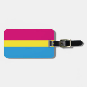 SlipperyJoe pansexuelle Pride-Flagge pink bernstei Gepäckanhänger