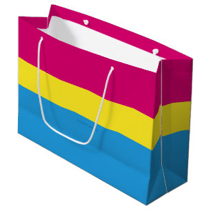 SlipperyJoe pansexuelle Pride-Flagge pink Bernstei Große Geschenktüte