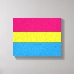 SlipperyJoe pansexuelle Pride-Flagge pink Bernstei Leinwanddruck