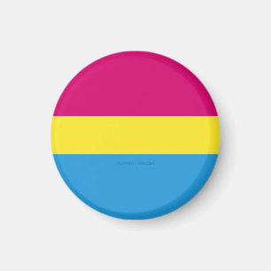 SlipperyJoe pansexuelle Pride-Flagge pink Bernstei Magnet