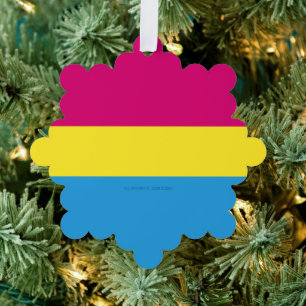 SlipperyJoe pansexuelle Pride-Flagge pink bernstei Ornament Karte
