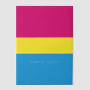 SlipperyJoe pansexuelle Pride-Flagge pink Bernstei Pergament Einladungen