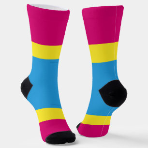 SlipperyJoe pansexuelle Pride-Flagge pink Bernstei Socken