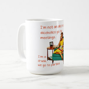 SlipperyJoe Soziale Trinkparty Vintage Frau Kaffeetasse