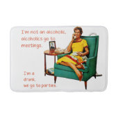 SlipperyJoe sozialisiert Trinken Party Vintag Badematte (Vorderseite)