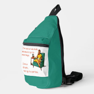 SlipperyJoe sozialisiert Trinken Party Vintag Crossbody Bag