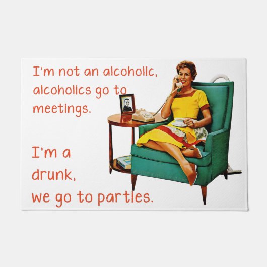 SlipperyJoe sozialisiert Trinken Party Vintag Fußmatte (Vorderseite)