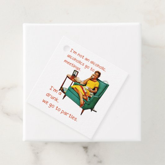 SlipperyJoe sozialisiert Trinken Party Vintag Geschenkanhänger (Beispiel)