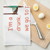 SlipperyJoe sozialisiert Trinken Party Vintag Geschirrtuch (Viertel Falte)