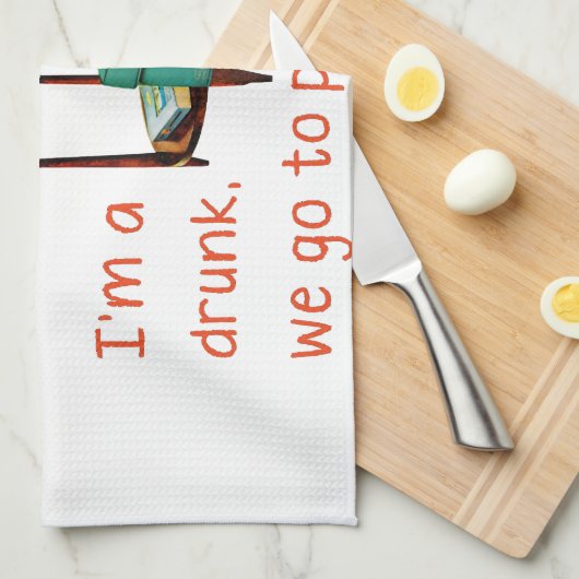 SlipperyJoe sozialisiert Trinken Party Vintag Geschirrtuch (Viertel Falte)