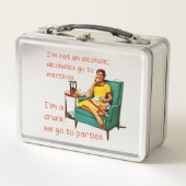 SlipperyJoe sozialisiert Trinken Party Vintag Metall Brotdose (Vorderseite)