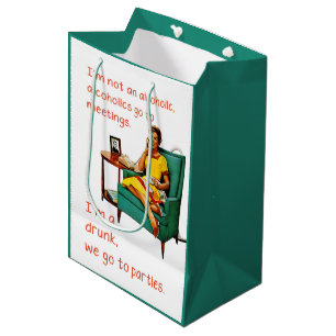 SlipperyJoe sozialisiert Trinken Party Vintag Mittlere Geschenktüte