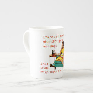 SlipperyJoe sozialisiert Trinken Party Vintag Porzellantasse