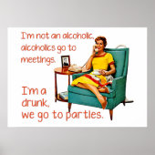 SlipperyJoe sozialisiert Trinken Party Vintag Poster (Vorne)