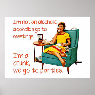 SlipperyJoe sozialisiert Trinken Party Vintag Poster