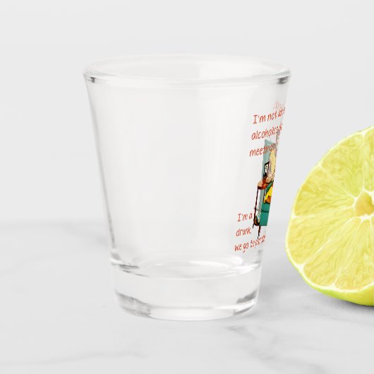 SlipperyJoe sozialisiert Trinken Party Vintag Schnapsglas (Links)