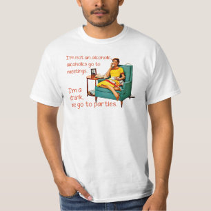 SlipperyJoe sozialisiert Trinken Party Vintag T-Shirt