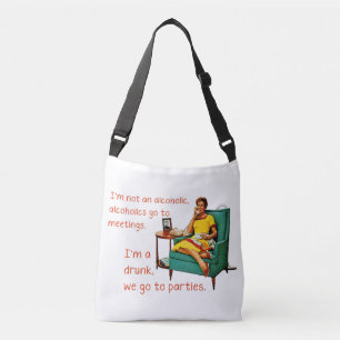 SlipperyJoe sozialisiert Trinken Party Vintag Tragetaschen Mit Langen Trägern