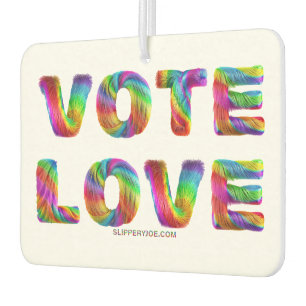 SlipperyJoe Stimme Liebe Gleichheit regenbogenfarb Autolufterfrischer