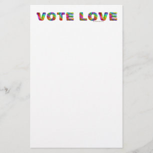 SlipperyJoe Stimme Liebe Gleichheit regenbogenfarb Briefpapier