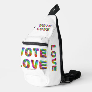 SlipperyJoe Stimme Liebe Gleichheit regenbogenfarb Crossbody Bag