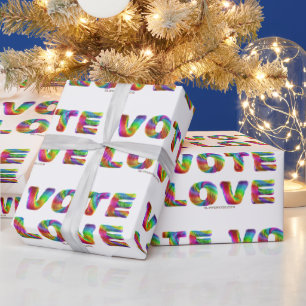 SlipperyJoe Stimme Liebe Gleichheit regenbogenfarb Geschenkpapier