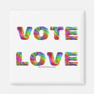 SlipperyJoe Stimme Liebe Gleichheit regenbogenfarb Magnet