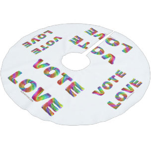 SlipperyJoe Stimme Liebe Gleichheit regenbogenfarb Polyester Weihnachtsbaumdecke