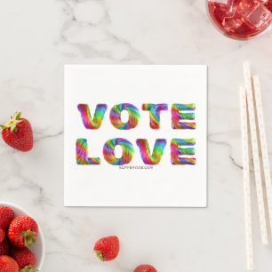 SlipperyJoe Stimme Liebe Gleichheit regenbogenfarb Serviette