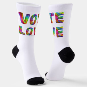 SlipperyJoe Stimme Liebe Gleichheit regenbogenfarb Socken