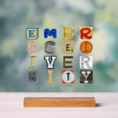 SlipperyJoe umarmen Diversity-Metapher LGBTQIA glo Acrylschild (Neutral)