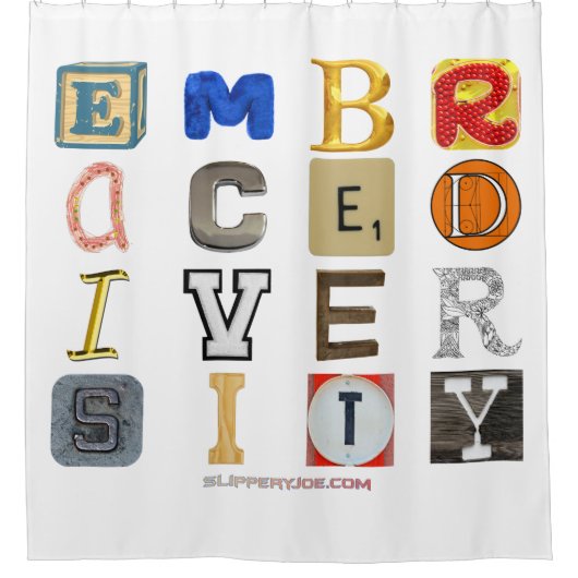 SlipperyJoe umarmen Diversity-Metapher LGBTQIA glo Duschvorhang (Vorderseite)