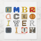 SlipperyJoe umarmen Diversity-Metapher LGBTQIA glo Weinetikett (Einzelnes Label)