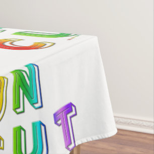 SlipperyJoe unbeschnitten lebendig lebhaft neon Re Tischdecke
