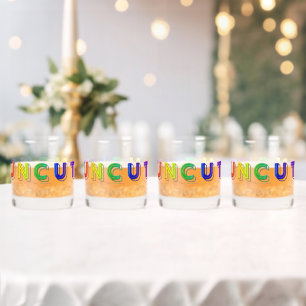 SlipperyJoe ungeschnitten lebendig lebhaft neon Re Whiskyglas