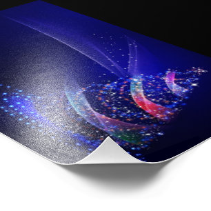 SlipperyJoe Weihnachtsbaum digital transluzent rot Fotodruck