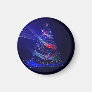 SlipperyJoe Weihnachtsbaum digital transluzent rot Magnet