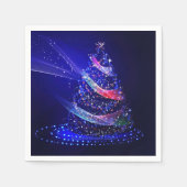 SlipperyJoe Weihnachtsbaum digital transluzent rot Serviette (Vorderseite)
