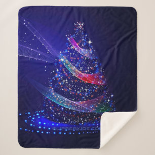 SlipperyJoe Weihnachtsbaum digital transluzent rot Sherpadecke