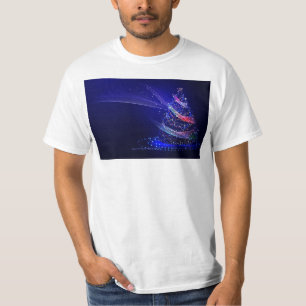 SlipperyJoe Weihnachtsbaum digital transluzent rot T-Shirt